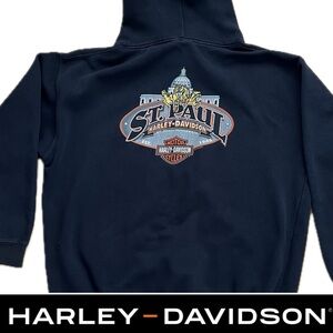 🏍️2010 St. Paul MN Harley-Davidson Hooded Sweatshirt | Black | Size XXL / 2XL
